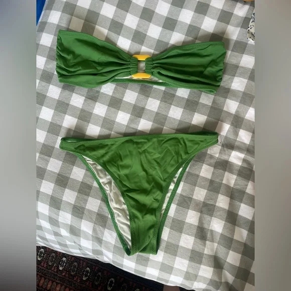 NWT Solid & Striped Tati Savana Green Bikini - Picture 5 of 9